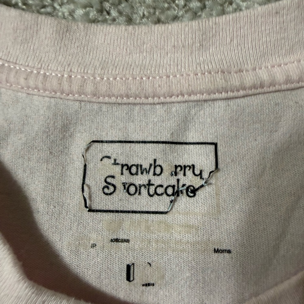 Strawberry Shortcake “Berry Cute” Graphic Tee Pale Pink Retro L/XL - Picture 3 of 4